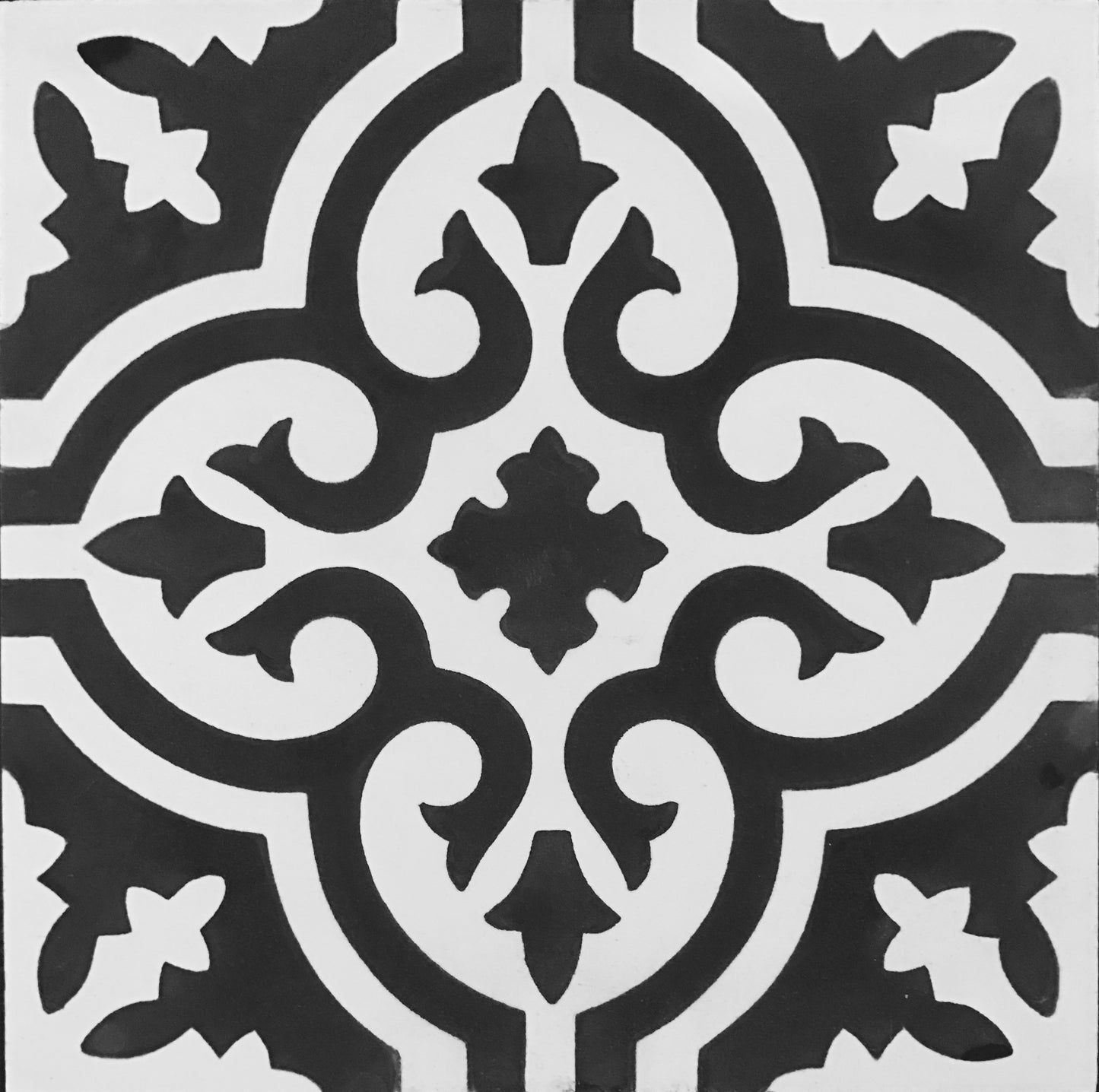 Sample: Havana Black Cement Tile-Sample-Sample-Riad Tile