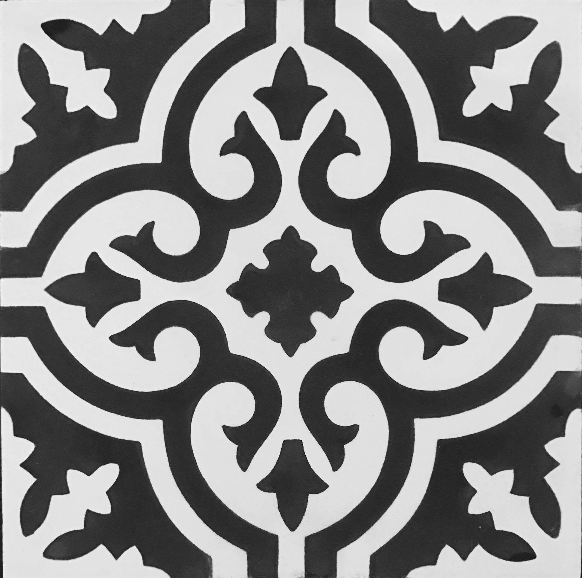 Sample: Havana Black Cement Tile-Sample-Sample-Riad Tile