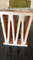 Custom Breeze Block - Celosia Acabado Terracotta - White wash finish C-21 - 35 pieces