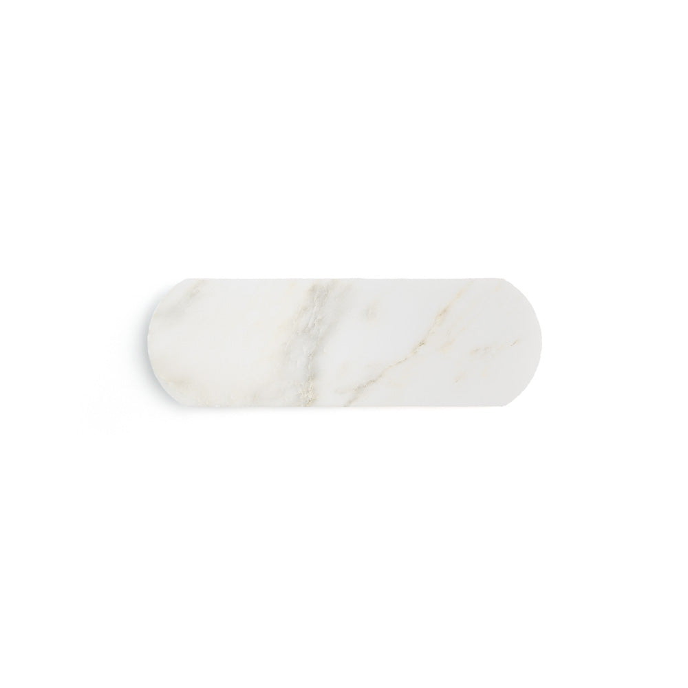 Casablanca Carrara 3x9 Oval Marble Tile | Honed