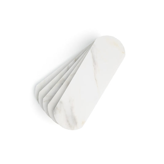 Casablanca Carrara 3x9 Oval Marble Tile | Honed-Main Inventory-All Products,Natural Stone-Riad Tile