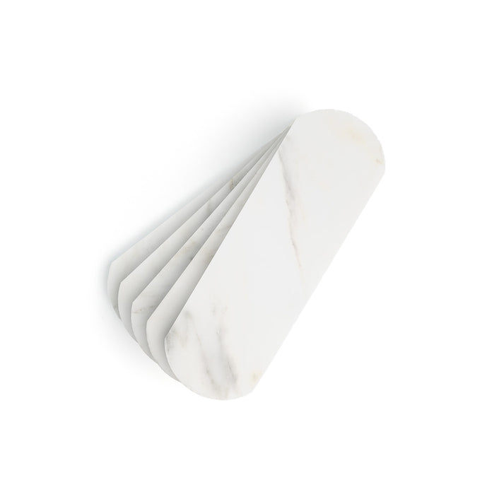 Casablanca Carrara 3x9 Oval Marble Tile | Honed-Main Inventory-All Products,Natural Stone-Riad Tile