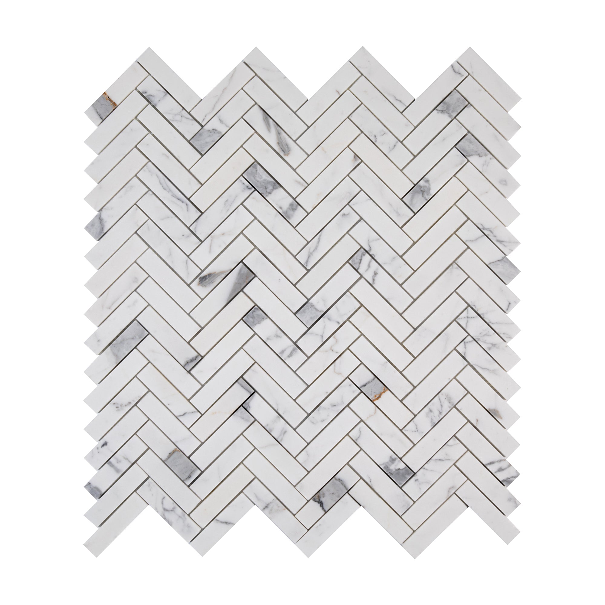 Italian Statuary 1x4 Herringbone Marble | Honed