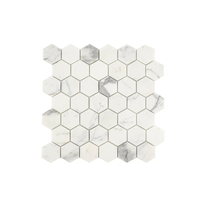 Italian Statuary 2 Inch Hexagon Marble | Honed-Main Inventory-All Products,Natural Stone-Riad Tile