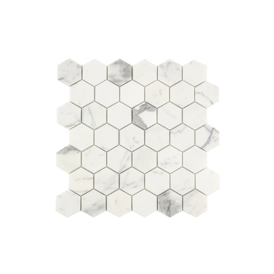 Italian Statuary 2 Inch Hexagon Marble | Honed-Main Inventory-All Products,Natural Stone-Riad Tile