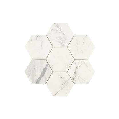 Italian Statuary 5 Inch Hexagon Marble | Honed-Main Inventory-All Products,Natural Stone-Riad Tile