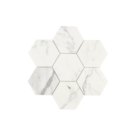 Italian Statuary 5 Inch Hexagon Marble | Honed-Main Inventory-All Products,Natural Stone-Riad Tile