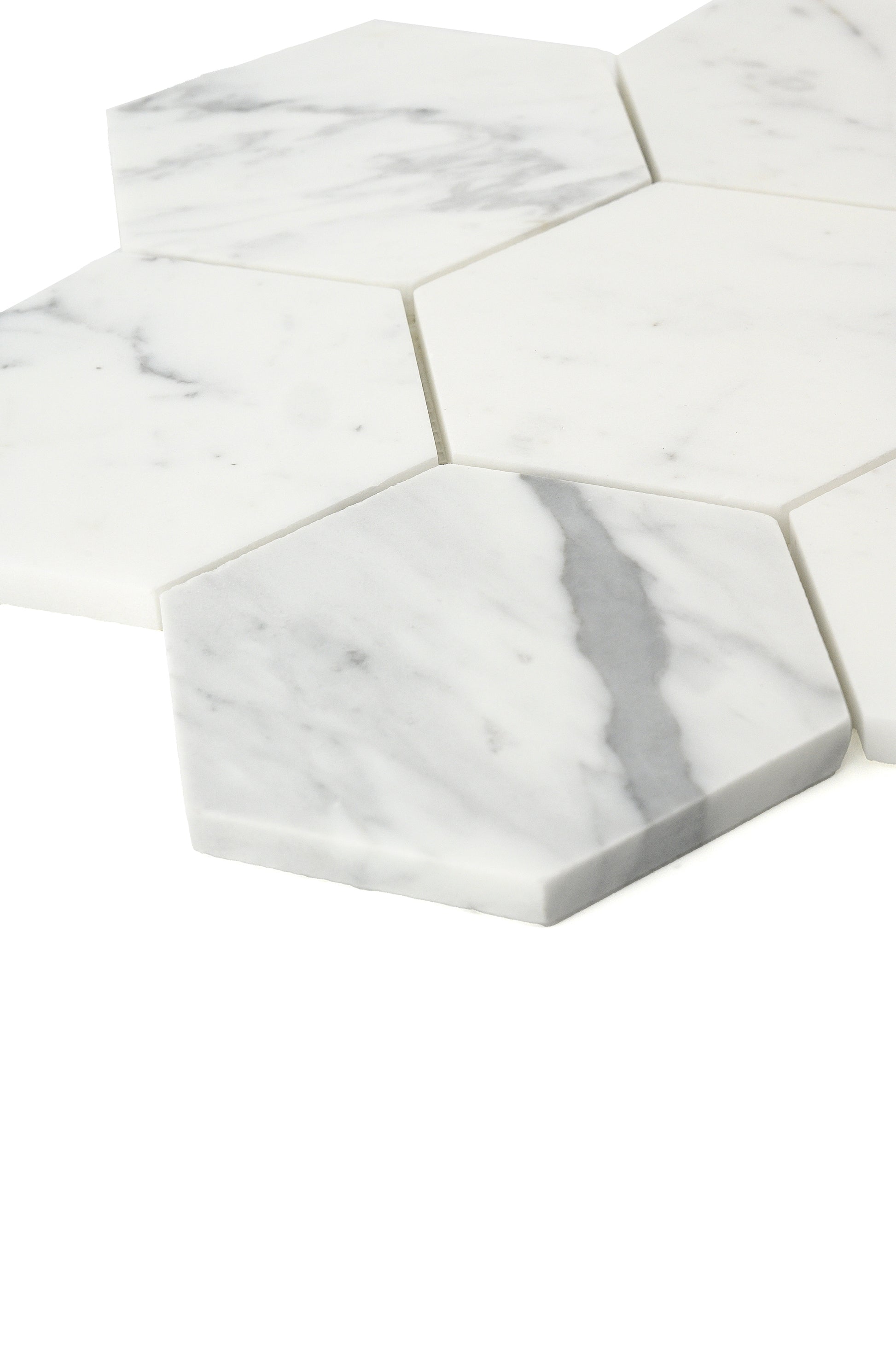 Italian Statuary 5 Inch Hexagon Marble | Honed-Main Inventory-All Products,Natural Stone-Riad Tile