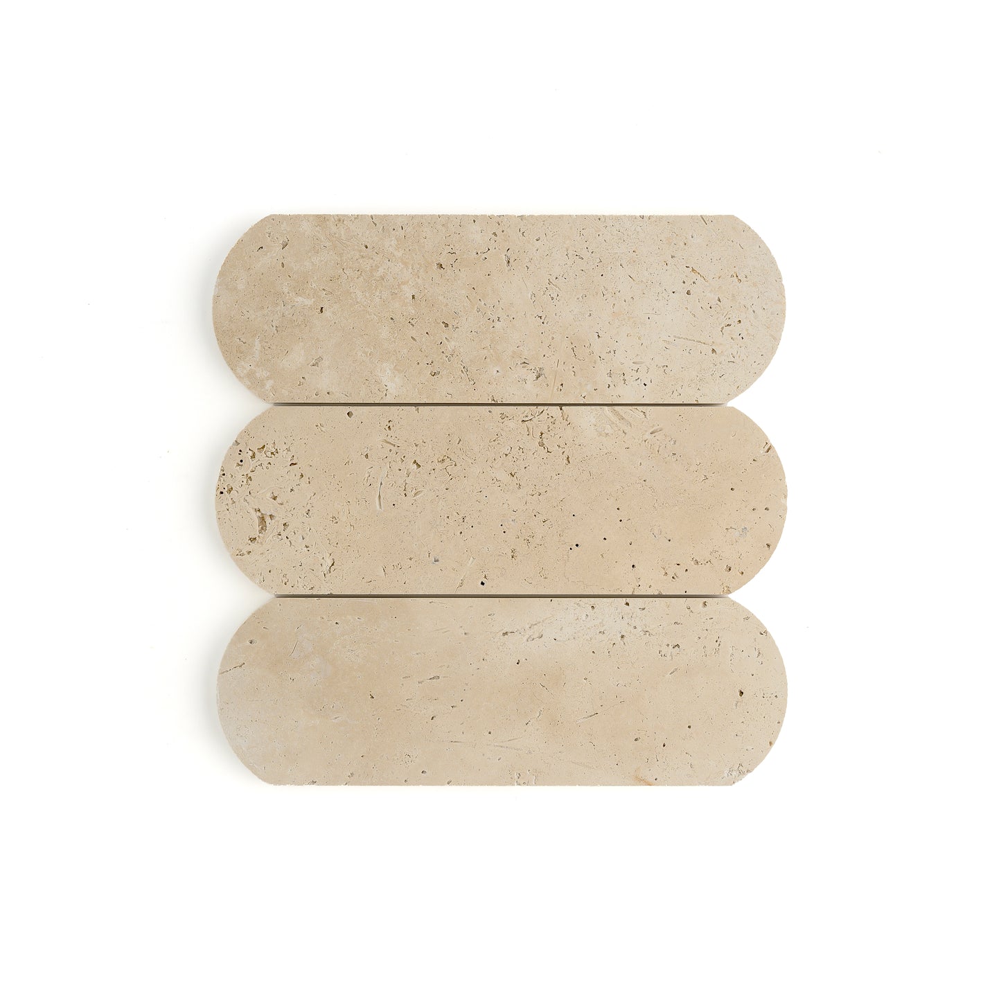 Beige Travertine 3x9 Oval Tile | Honed-Main Inventory-All Products,Natural Stone-Riad Tile