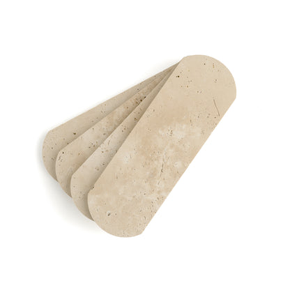 Sample: Beige Travertine 3x9 Oval Tile | Honed (sample = 1 tile)-Sample-Sample-Riad Tile
