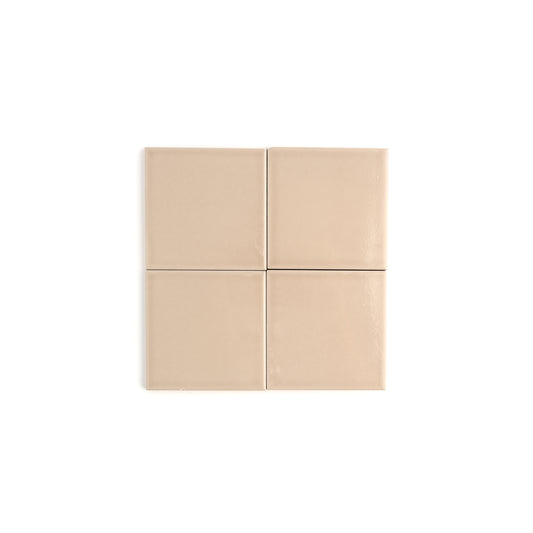 Khaki 4x4 Ceramic Tile | Glossy-Main Inventory-All Products,Neutral Ceramic,Solids,Under 10-Riad Tile