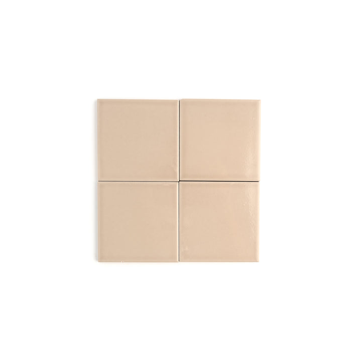 Khaki 4x4 Ceramic Tile | Glossy-Main Inventory-All Products,Neutral Ceramic,Solids,Under 10-Riad Tile