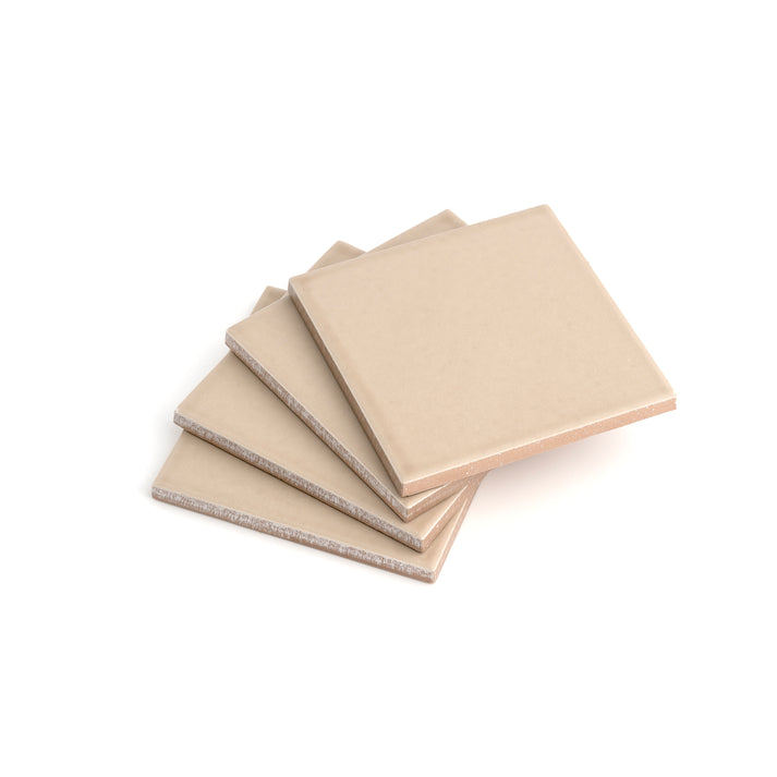 Khaki 4x4 Ceramic Tile | Matte-Main Inventory-All Products,Neutral Ceramic,Solids,Under 10-Riad Tile