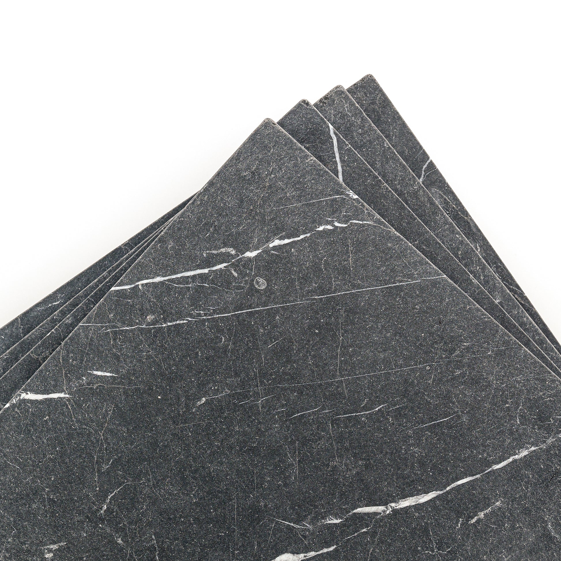 Nero Marquina 12x12 Marble Tile | Tumbled-Main Inventory-All Products,Natural Stone-Riad Tile