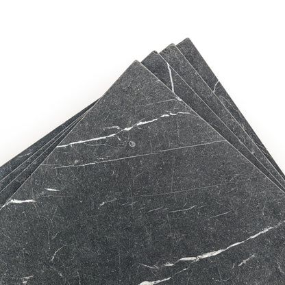 Nero Marquina 12x12 Marble Tile | Tumbled-Main Inventory-All Products,Natural Stone-Riad Tile