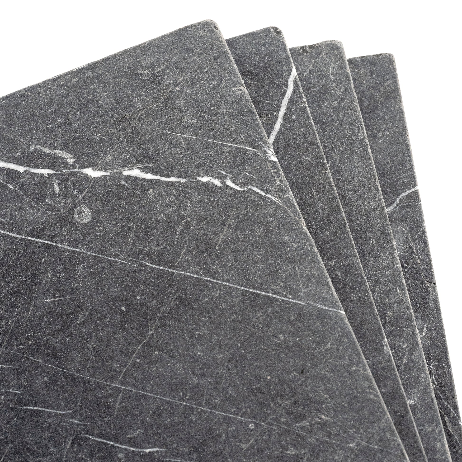 Nero Marquina 12x12 Marble Tile | Tumbled-Main Inventory-All Products,Natural Stone-Riad Tile