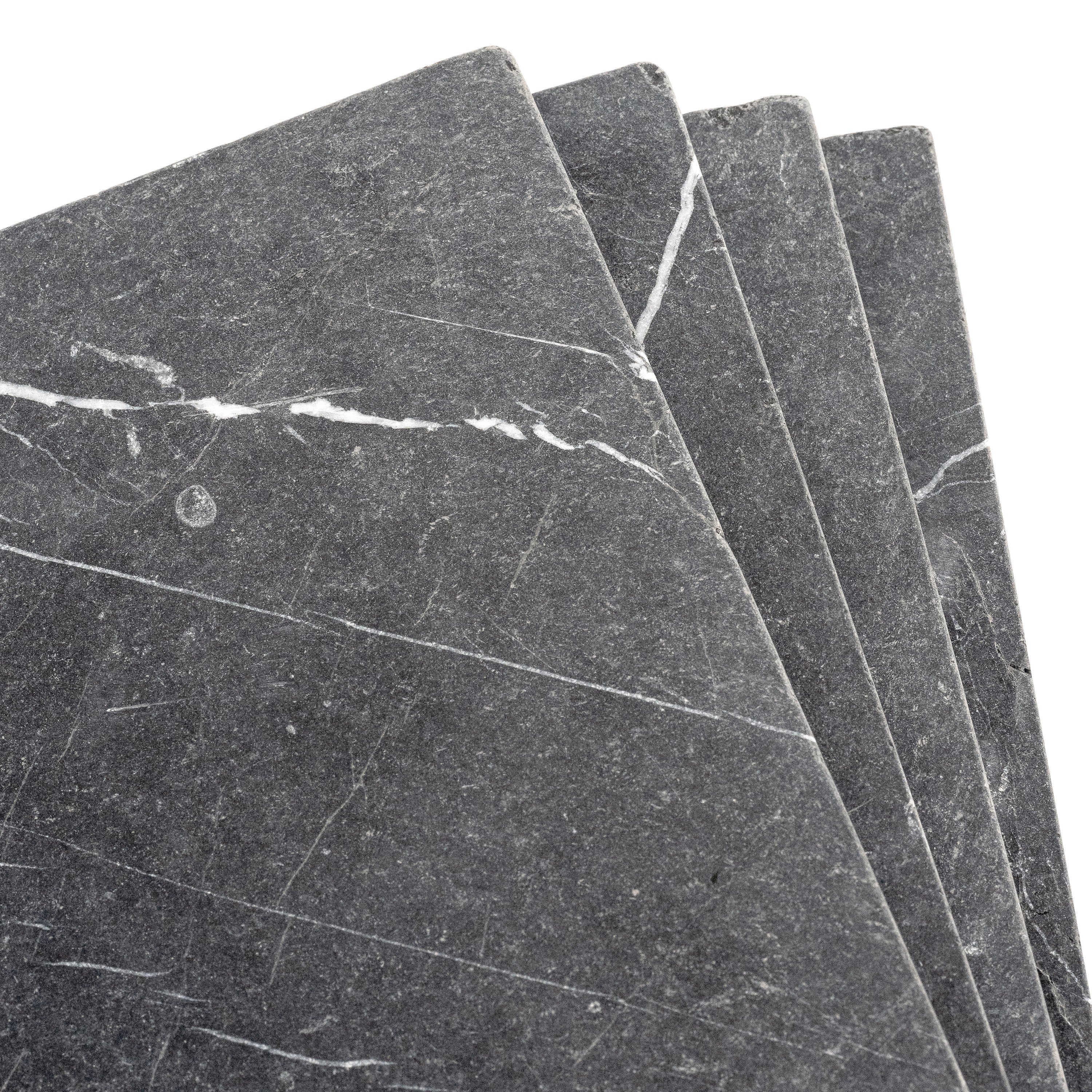 Nero Marquina 12x12 Marble Tile | Tumbled