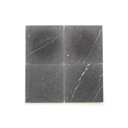 Nero Marquina 12x12 Marble Tile | Tumbled-Main Inventory-All Products,Natural Stone-Riad Tile