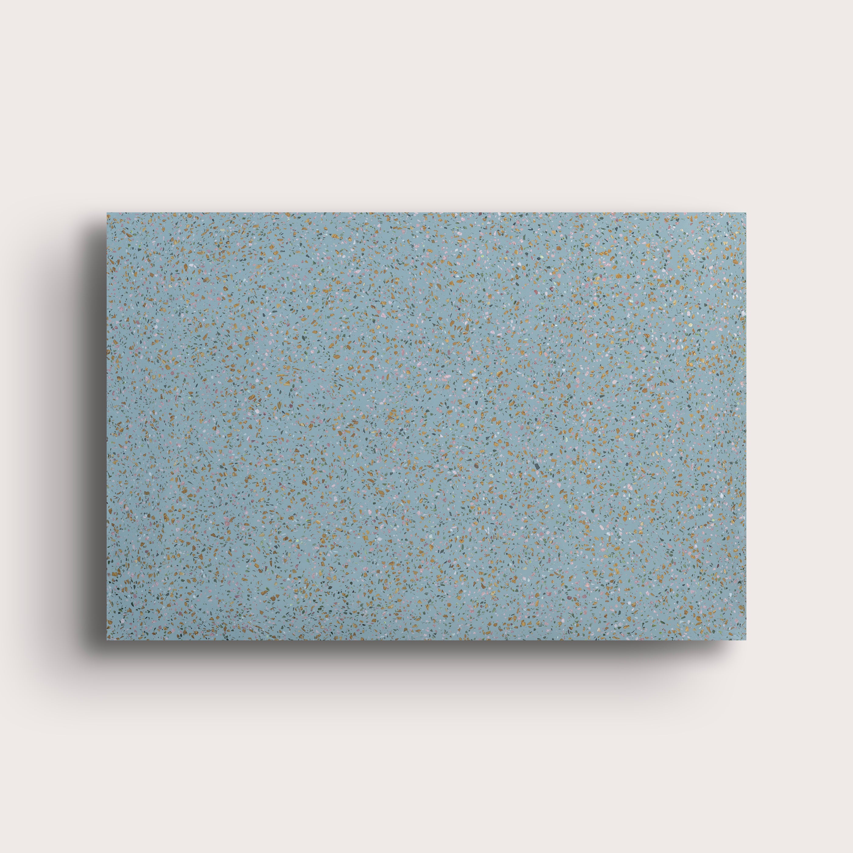 Marzipan Terrazzo Matte 106"x70" Slab-Blue Terrazzo-Riad Tile