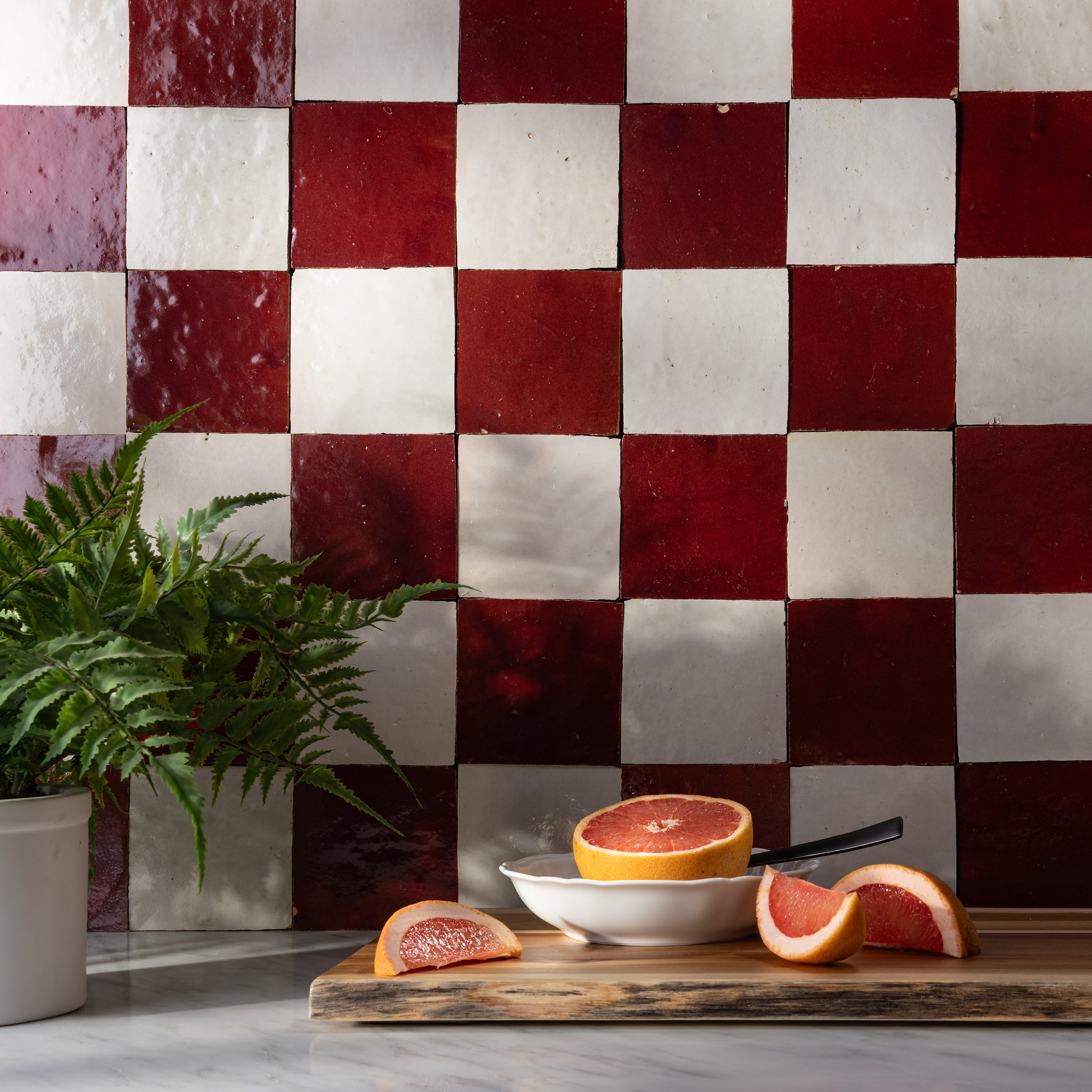 Merlot 4x4 Zellige Tile