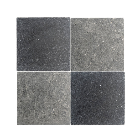 Akal Dark & Cinder 12x12 Moroccan Limestone & Marble | Tumbled & Honed – Checkerboard Bundle-Main Inventory-All Products,Checkerboard-Riad Tile