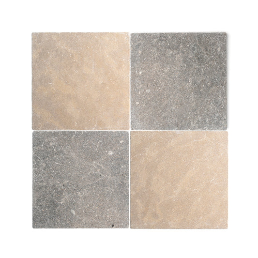Akal Light & Azru Sand 12x12 Moroccan Limestone | Tumbled & Honed – Checkerboard Bundle-Main Inventory-All Products,Checkerboard-Riad Tile
