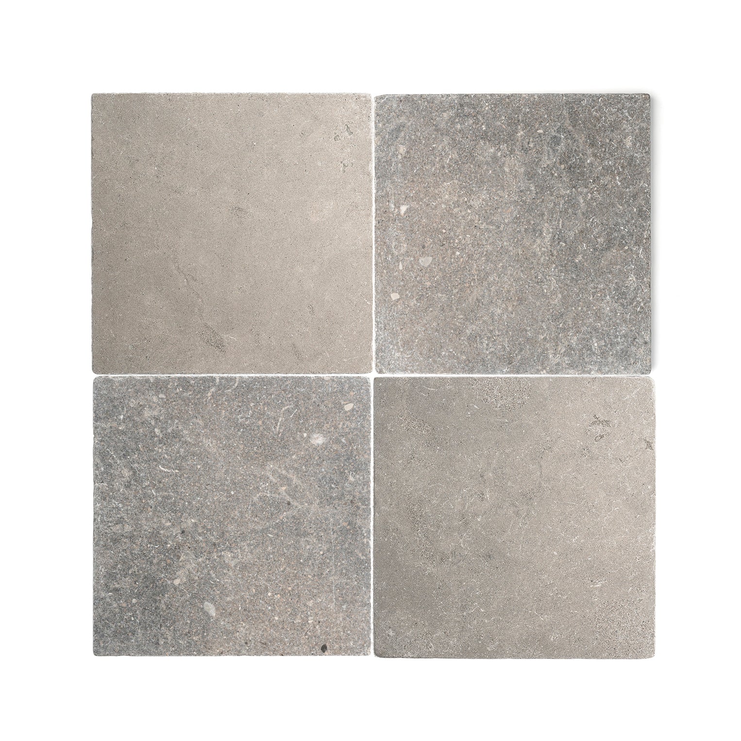 Akal Light & Azru Grey 12x12 Moroccan Limestone | Tumbled & Honed – Checkerboard Bundle