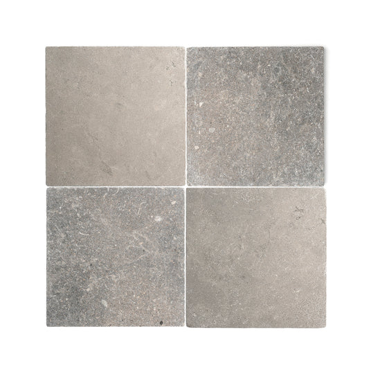 Akal Light & Azru Grey 12x12 Moroccan Limestone | Tumbled & Honed – Checkerboard Bundle-Main Inventory-All Products,Checkerboard-Riad Tile