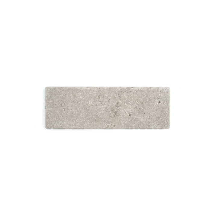 Sample: Azru Grey 4x12 Moroccan Limestone | Tumbled & Honed (Sample 1 4x6)-Sample-Sample-Riad Tile