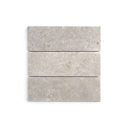 Azru Grey 4x12 Moroccan Limestone | Tumbled & Honed-Main Inventory-All Products,Natural Stone-Riad Tile