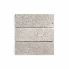 Azru Grey 4x12 Moroccan Limestone | Tumbled & Honed