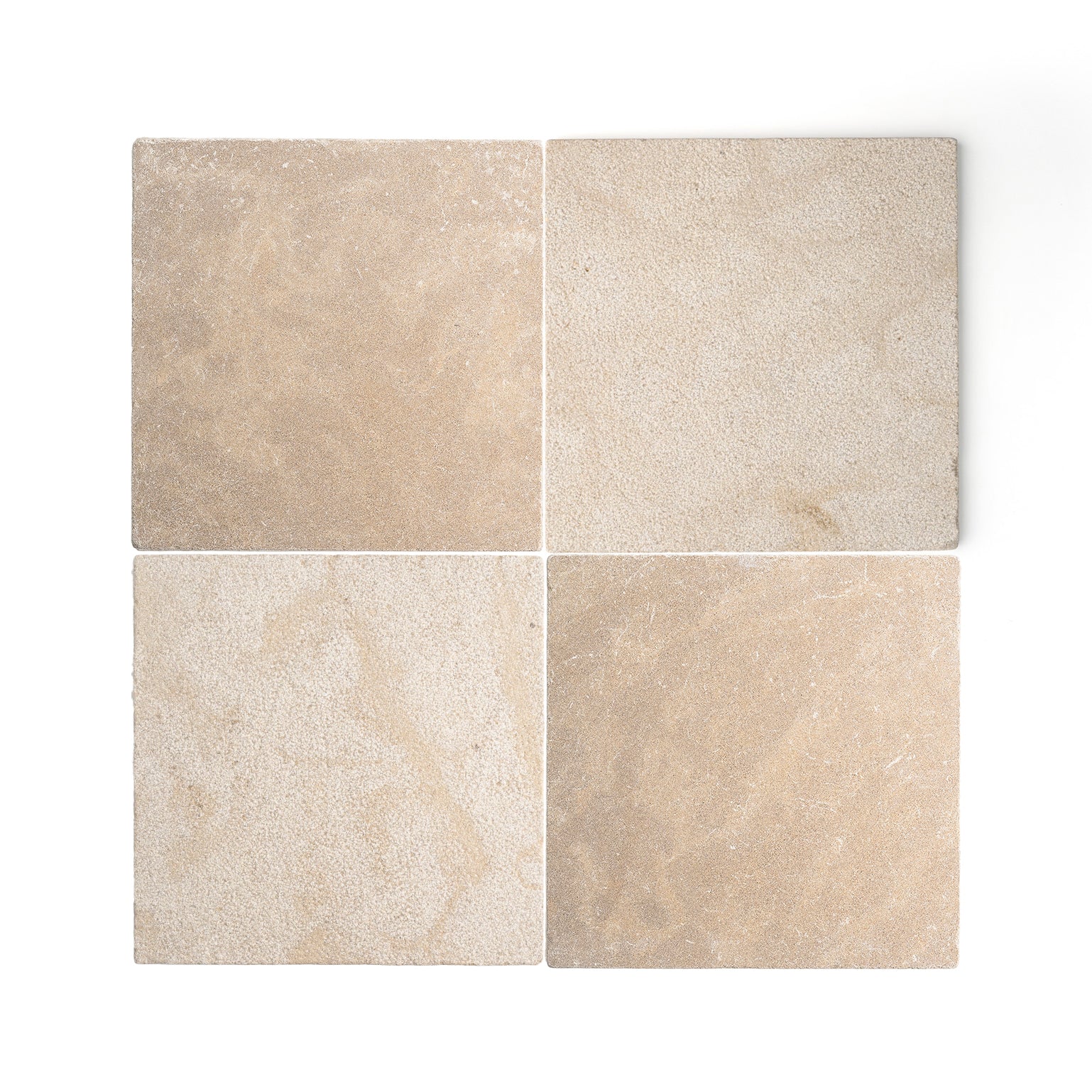 Azru Sand Honed & Azru Sand Hammered 12x12 Moroccan Limestone – Checkerboard Bundle