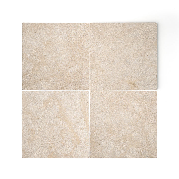 Azru Sand 18X18 Moroccan Limestone | Hammered & Tumbled-Main Inventory-All Products,Natural Stone-Riad Tile