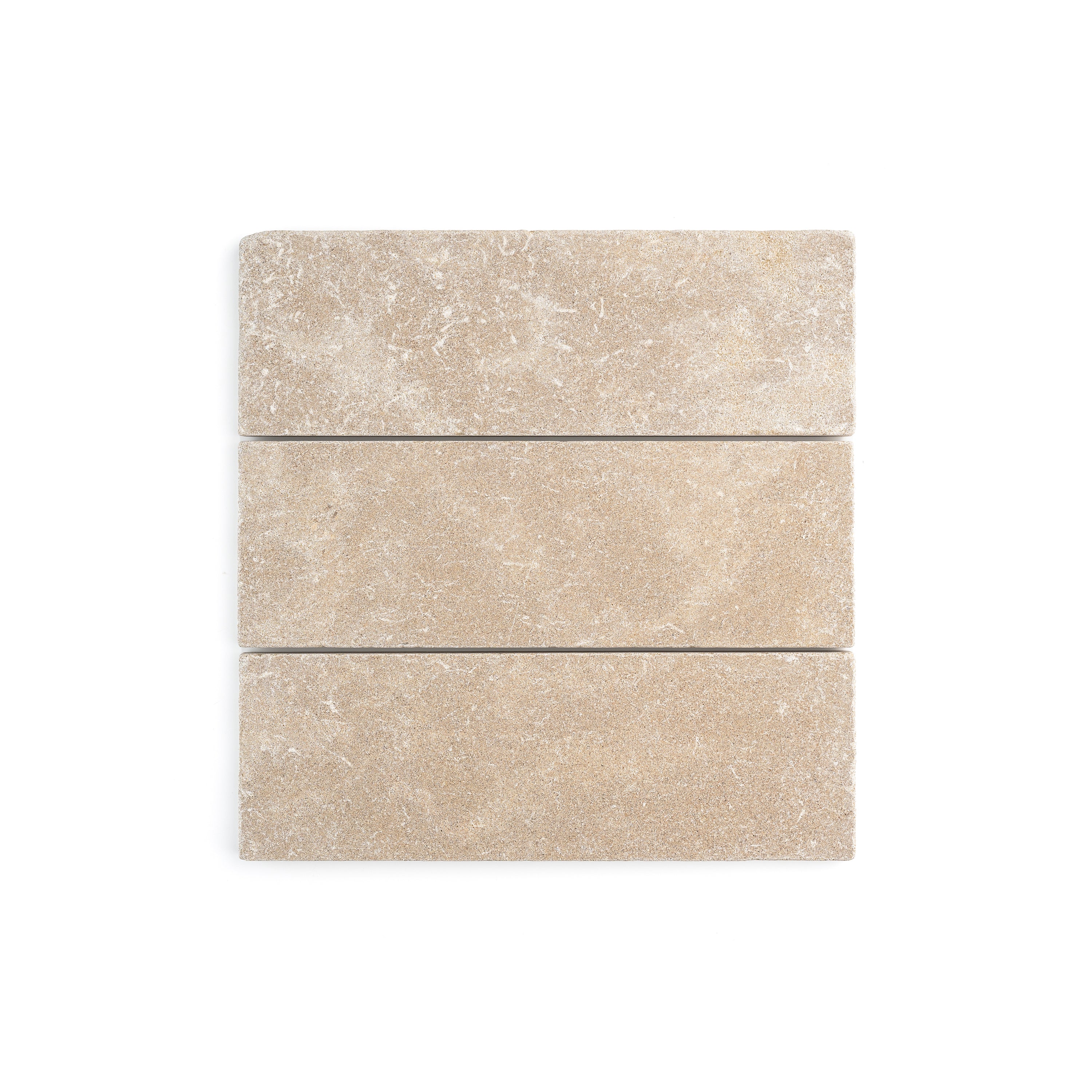 Azru Sand 4x12 Moroccan Limestone | Hammered & Tumbled