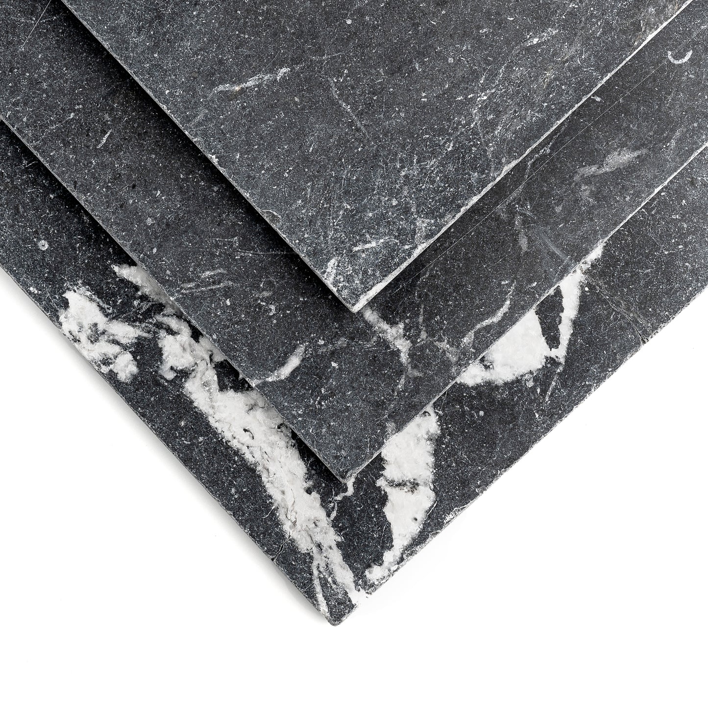 Black 18x18 Moroccan Marble | Tumbled & Honed-Main Inventory-All Products,Natural Stone-Riad Tile