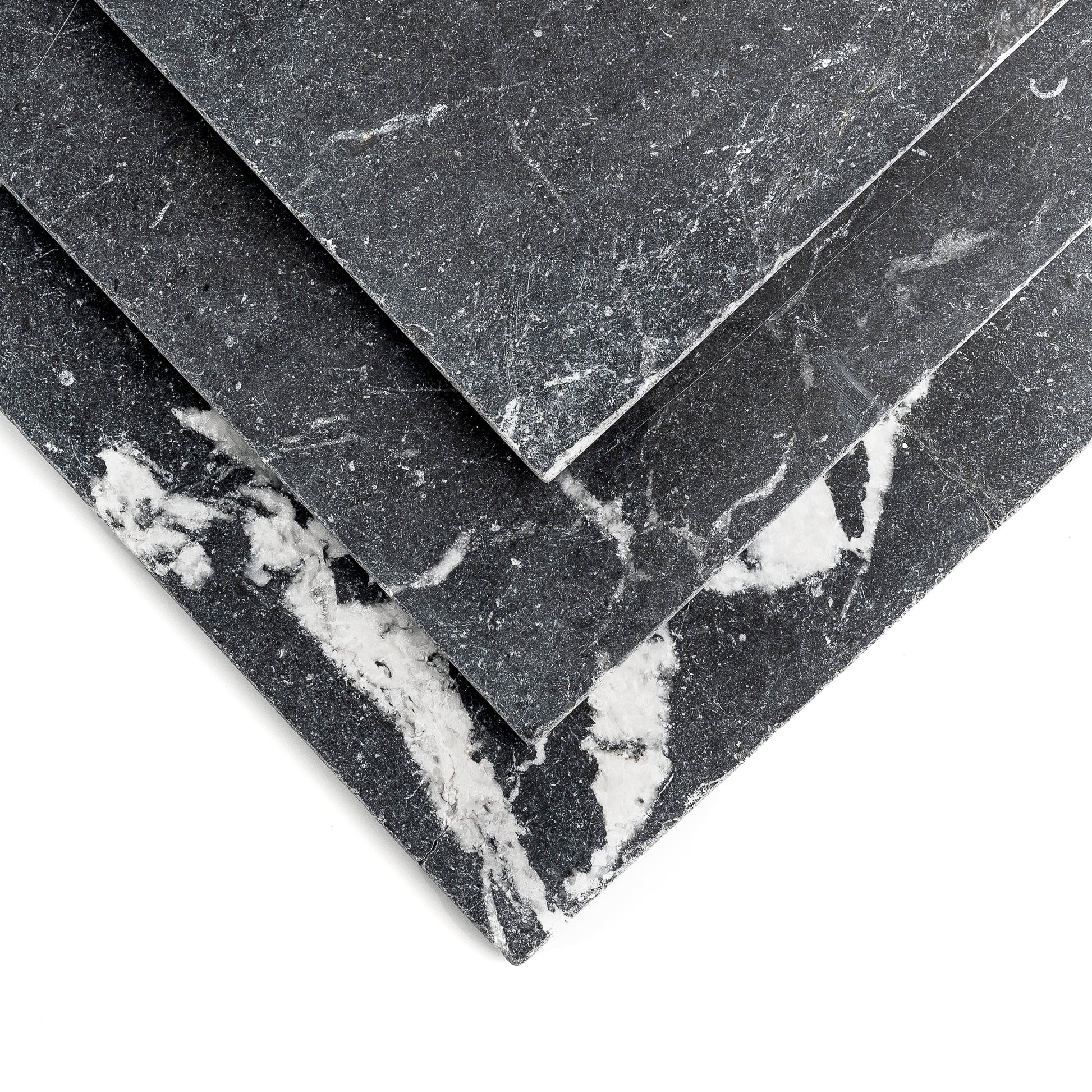 Black 18x18 Moroccan Marble | Tumbled & Honed-Main Inventory-All Products,Natural Stone-Riad Tile