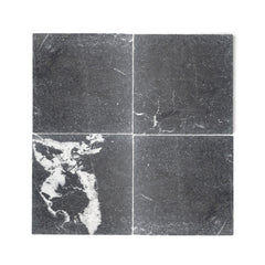 Black 12x12 Moroccan Marble | Tumbled & Honed