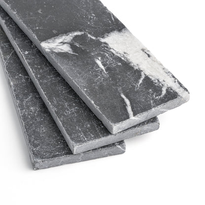 Black 4x12 Moroccan Marble | Tumbled & Honed-Main Inventory-All Products,Natural Stone-Riad Tile
