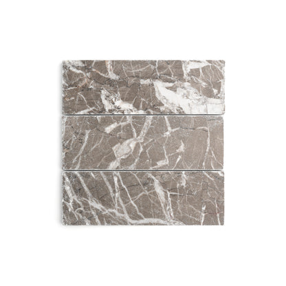 Atlas Grey 4x12 Moroccan Marble | Tumbled & Honed-Main Inventory-All Products,Natural Stone-Riad Tile
