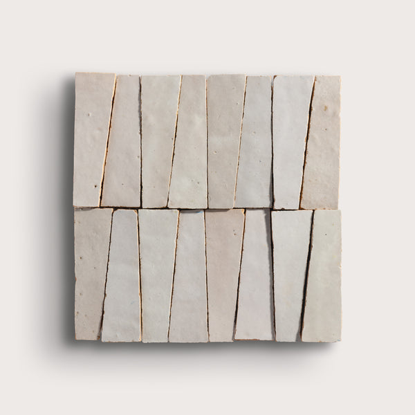 natural white trapezoid zellige tile