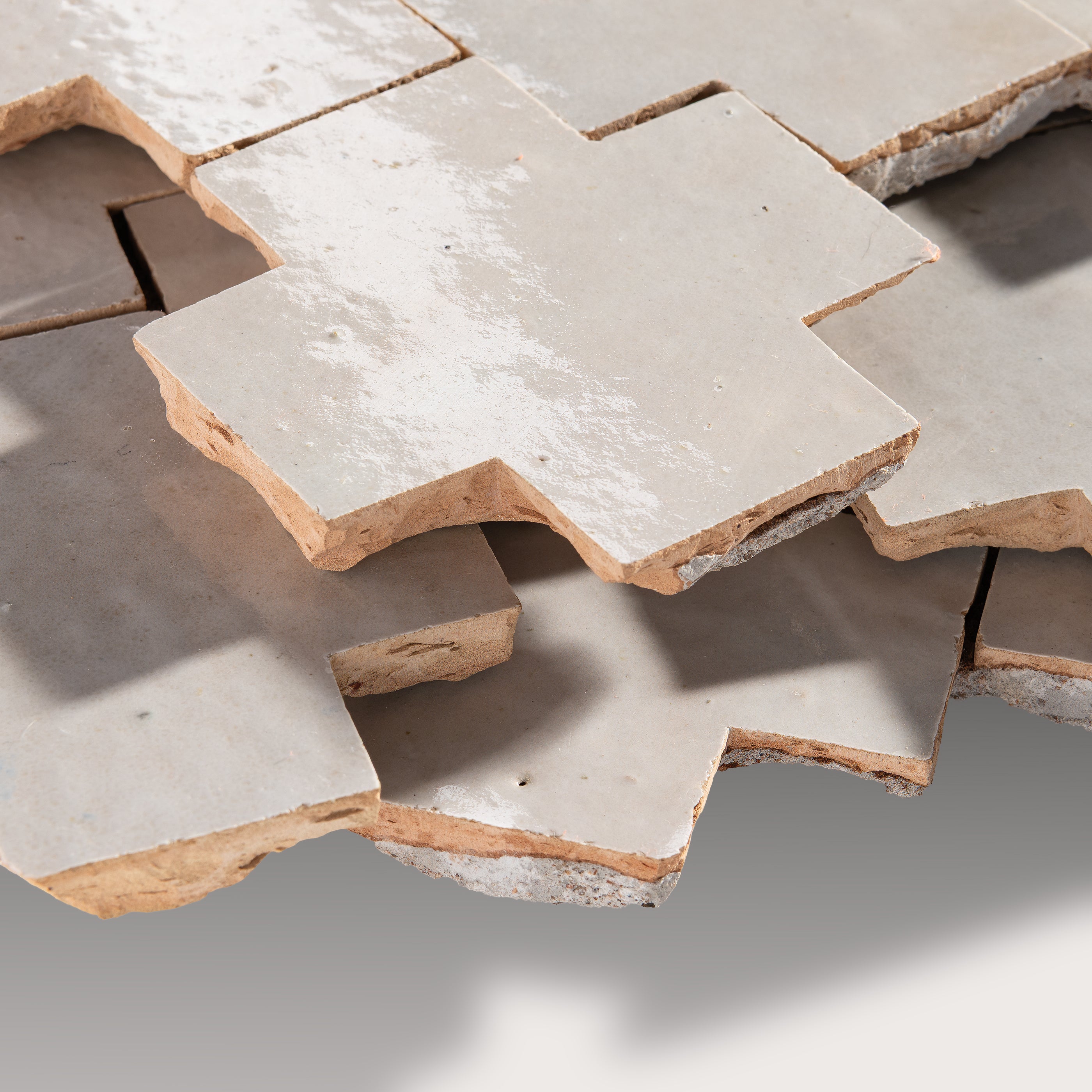 RILY♡T Natural White Cross 4x4 | Riad Tile