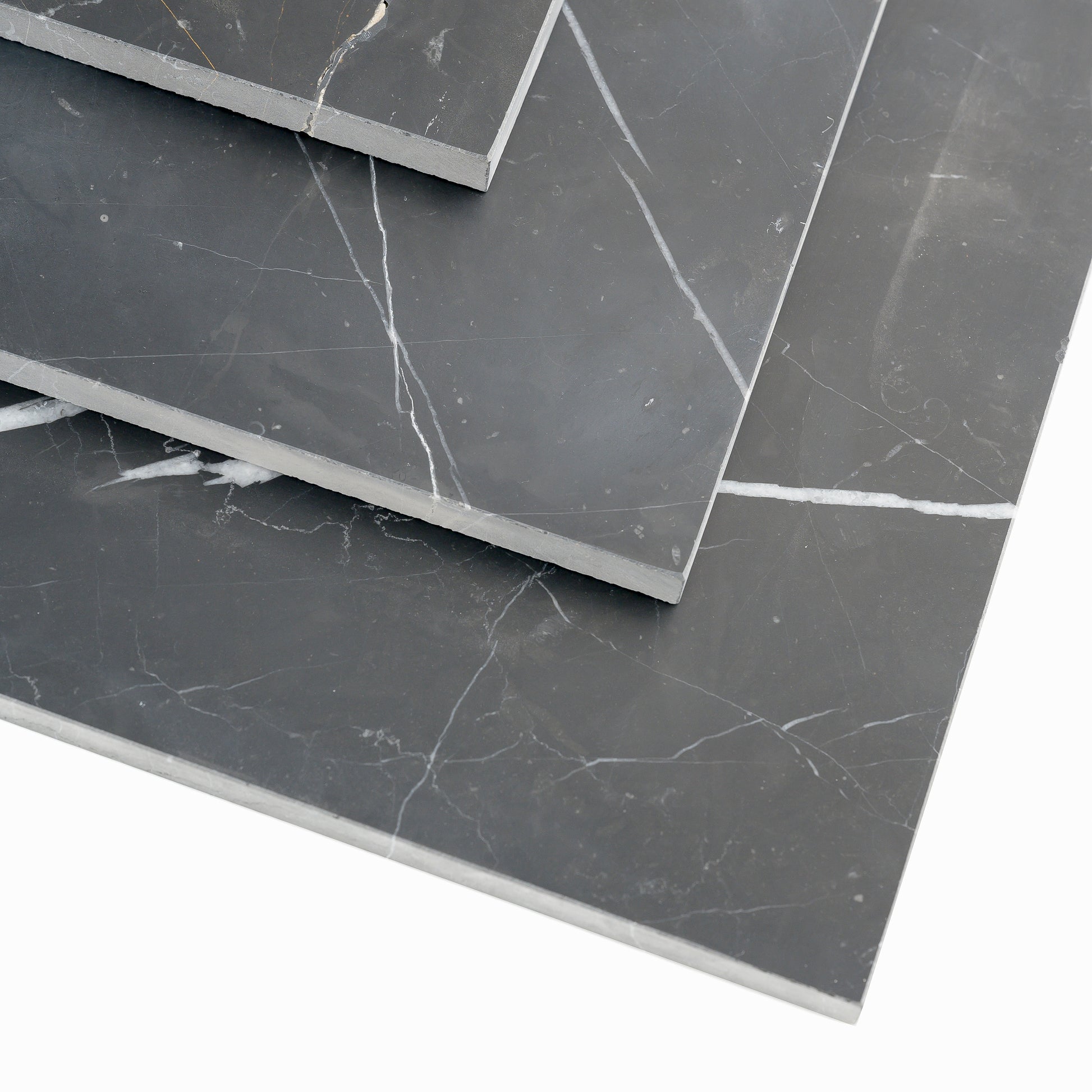 Nero Marquina 18x18 Marble Tile | Honed-Main Inventory-All Products,Natural Stone-Riad Tile
