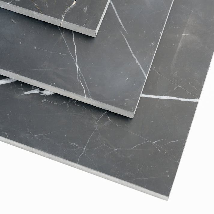 Nero Marquina 18x18 Marble Tile | Honed-Main Inventory-All Products,Natural Stone-Riad Tile
