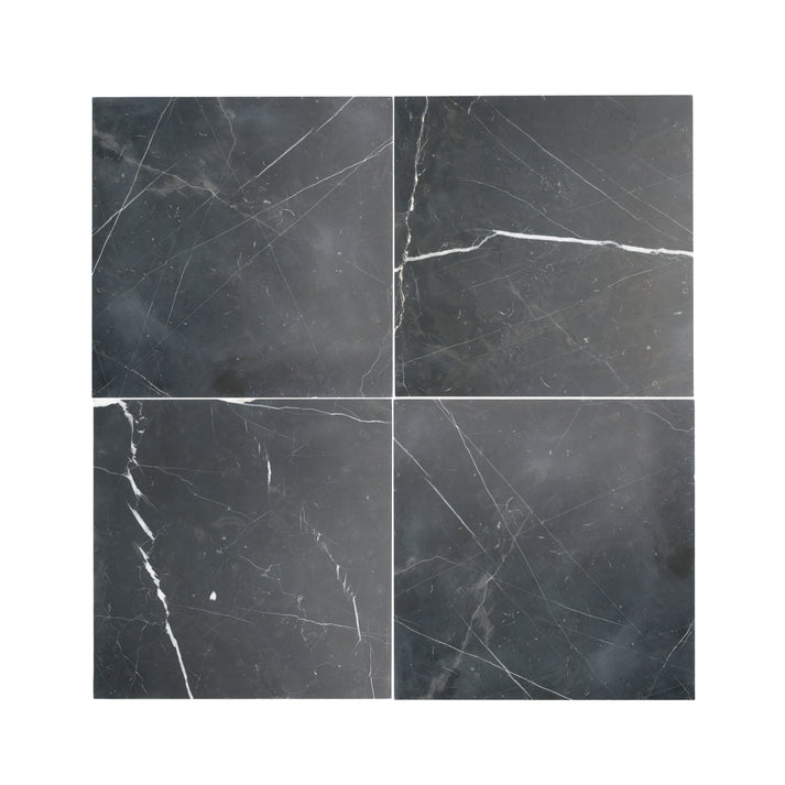 Nero Marquina 18x18 Marble Tile | Honed-Main Inventory-All Products,Natural Stone-Riad Tile