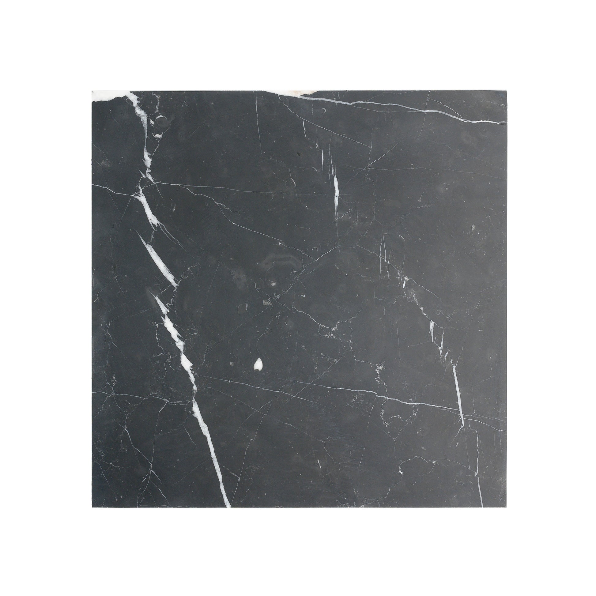 Sample: Nero Marquina 18x18 Marble Tile | Honed (Sample 2 - 6x6)-Sample-Sample-Riad Tile