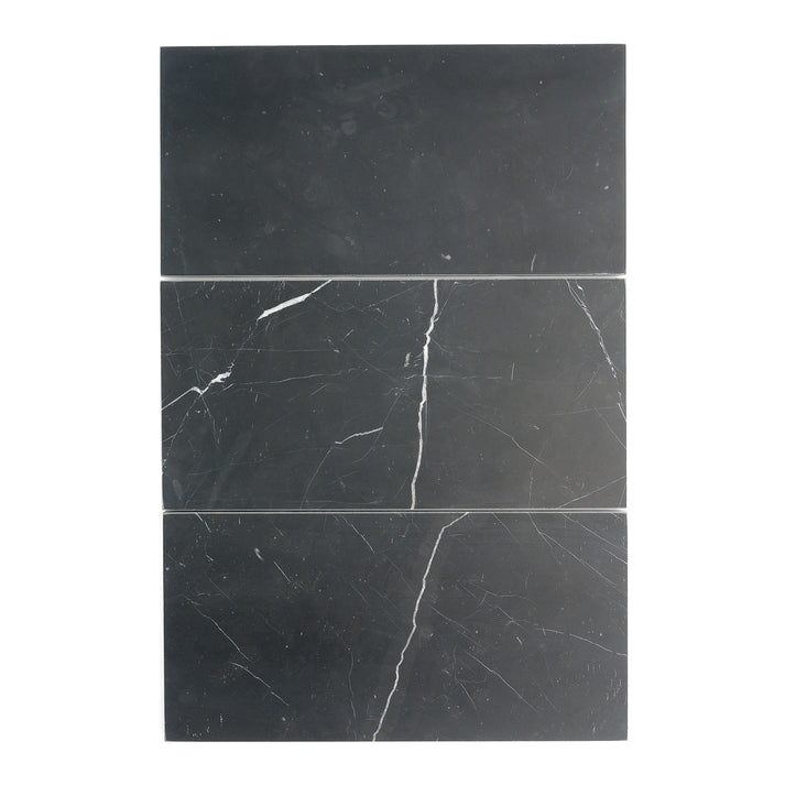 Nero Marquina 6x12 Marble Tile | Honed-Main Inventory-All Products,Natural Stone-Riad Tile
