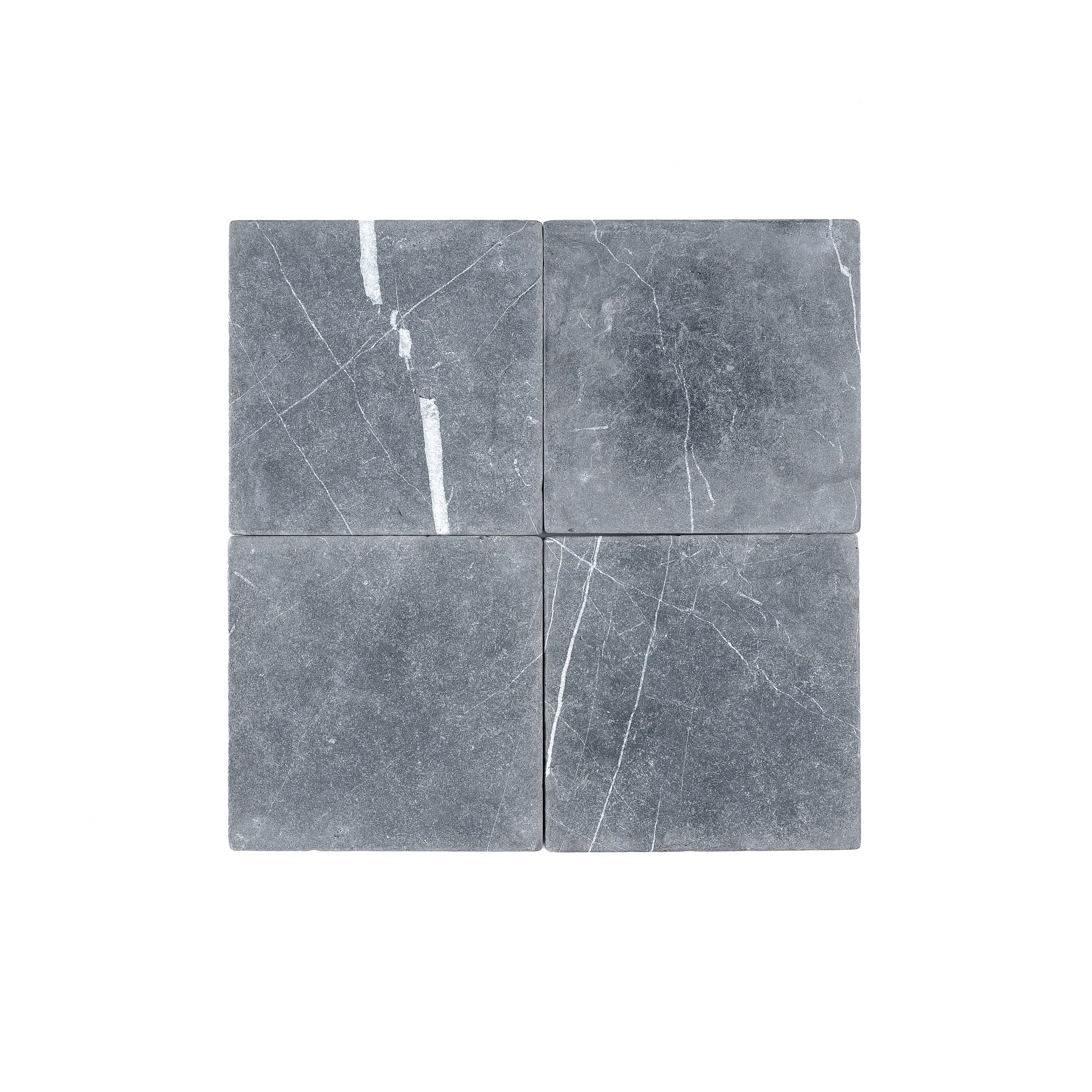 Nero Marquina 6x6 Marble Tile | Tumbled-Main Inventory-All Products,Natural Stone,New Arrivals-Riad Tile