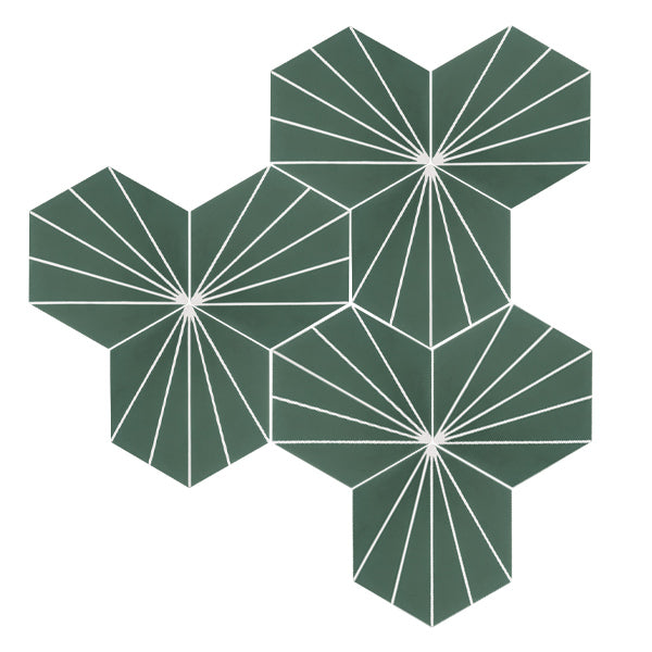 Sample: Nola Green Cement Tile-Sample-Sample-Riad Tile