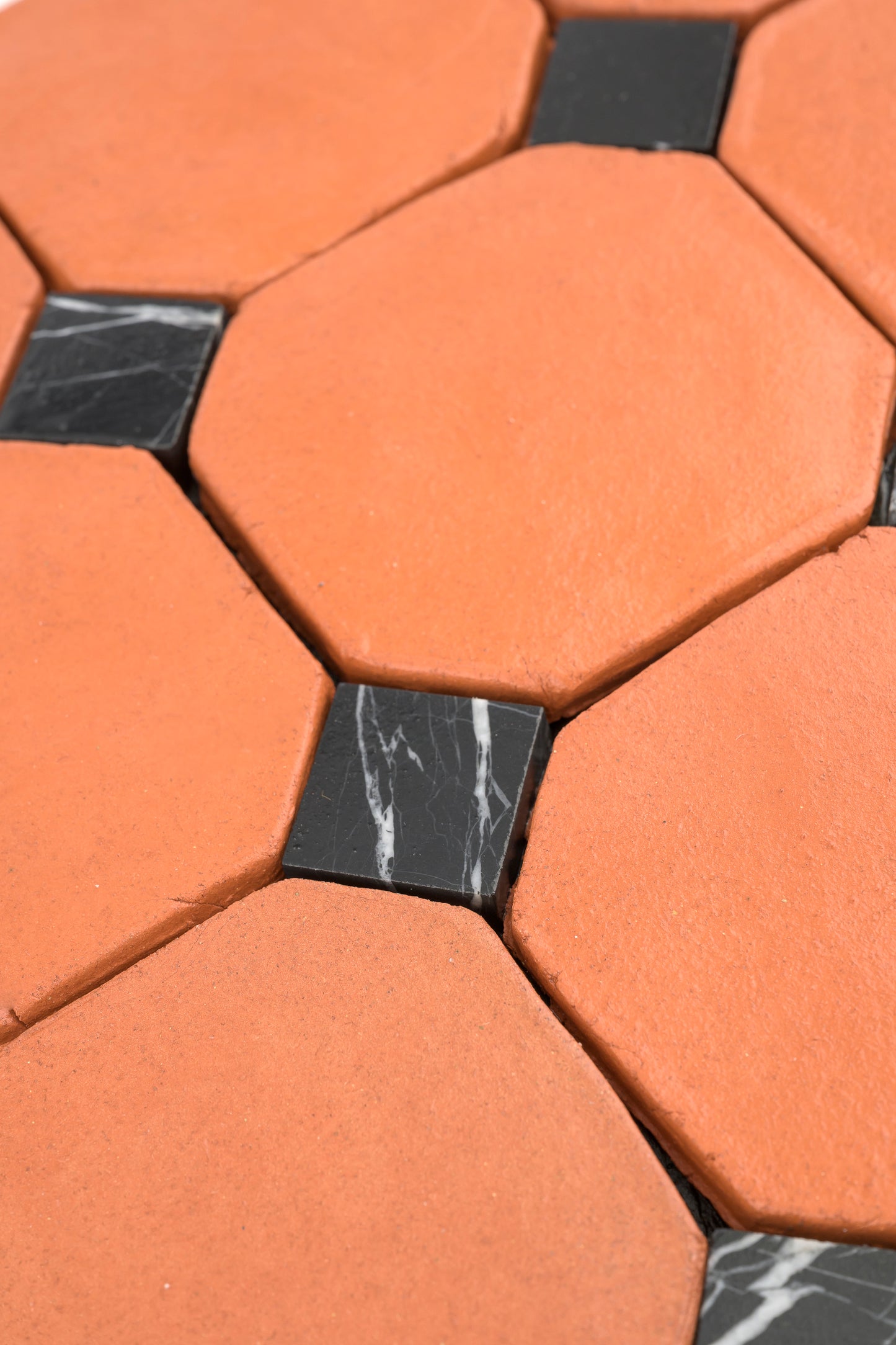 Octagon Red Terracotta 4" & Bouchon Black Marble Bundle | Octadot Checkerboard-Main Inventory-All Products,Checkerboard,Terracotta-Riad Tile