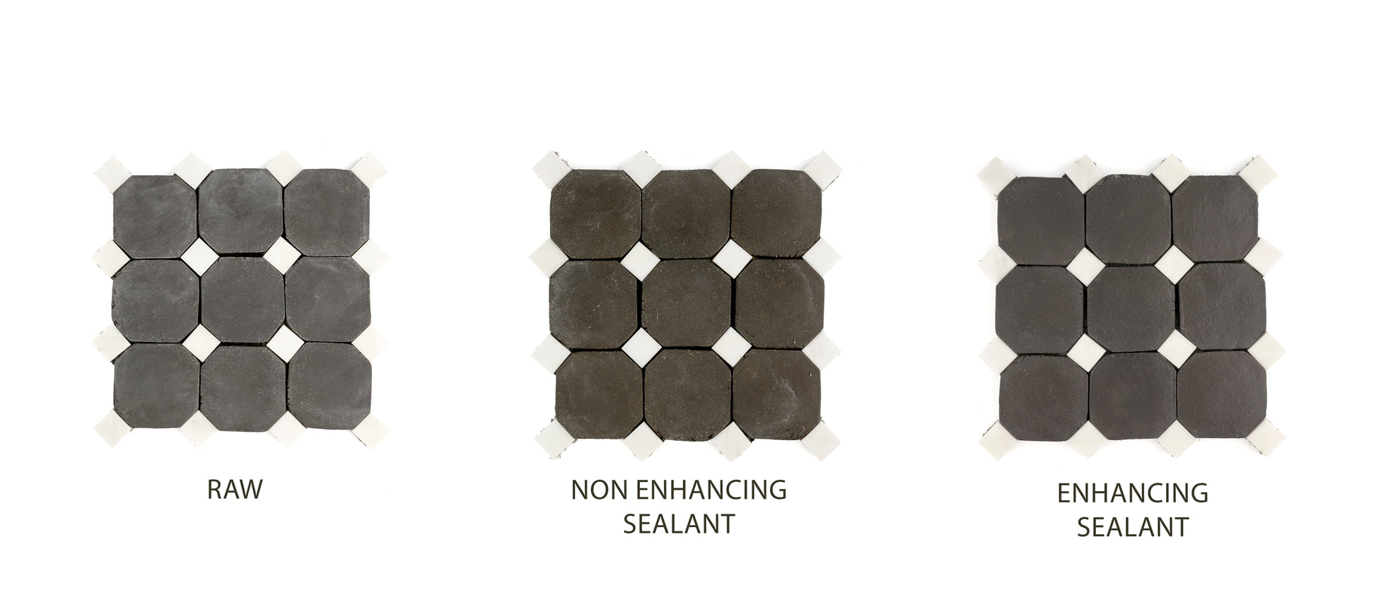 Octagon Black Terracotta 4" & Bouchon White Marble Bundle | Octadot Checkerboard-Main Inventory-All Products,Checkerboard,Terracotta-Riad Tile